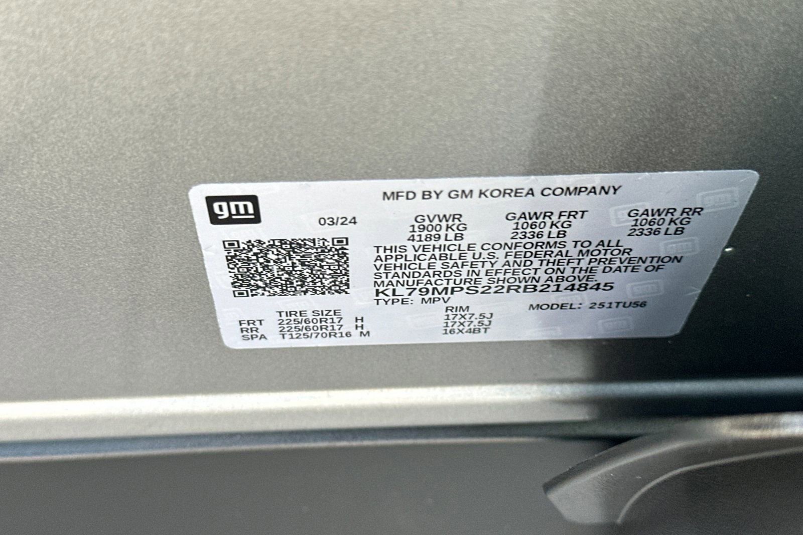 Certified 2024 Chevrolet TrailBlazer LT w/ Driver Confidence Package image 29