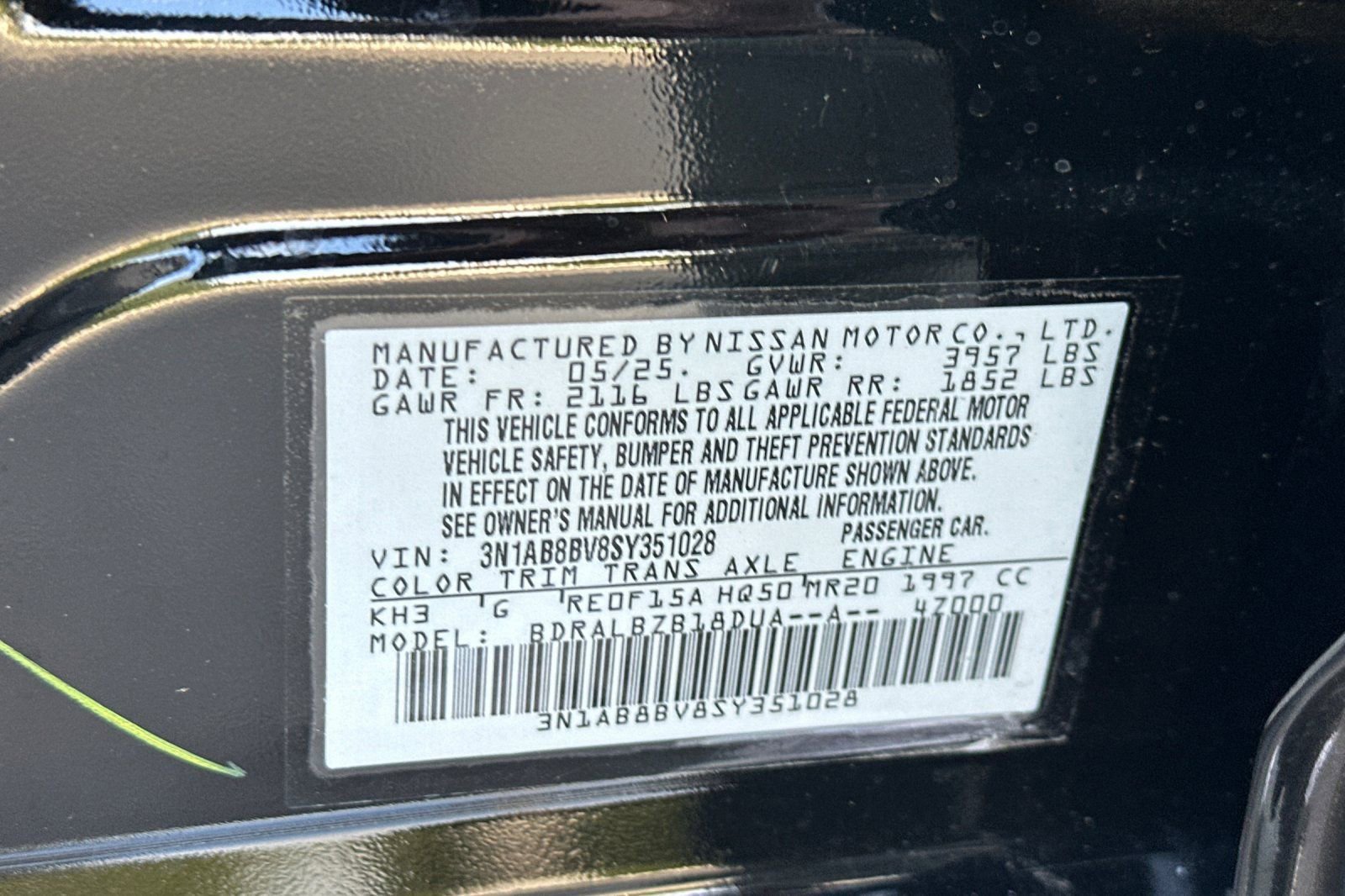 Certified 2025 Nissan Sentra S FWD image 54