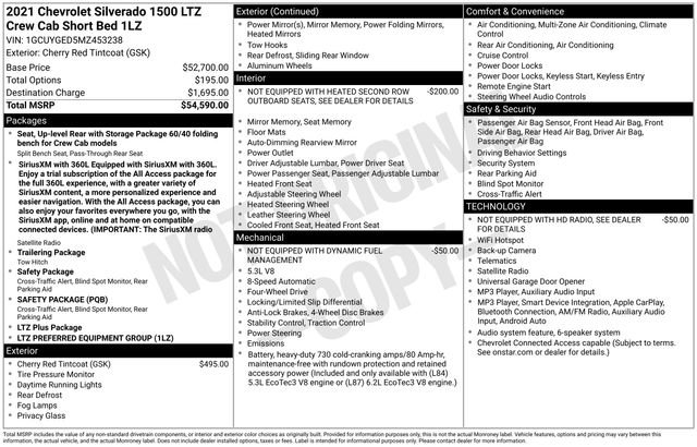 Used 2021 Chevrolet Silverado 1500 LTZ AWD/4WD image 25