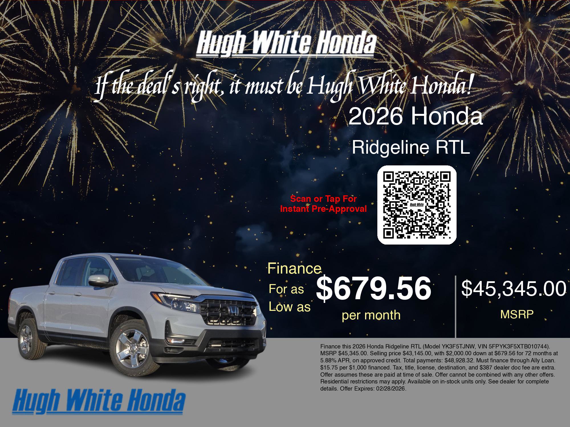 New 2026 Honda Ridgeline RTL image 7