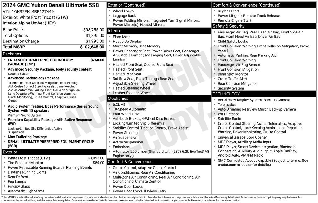 Used 2024 GMC Yukon Denali Ultimate AWD/4WD image 26
