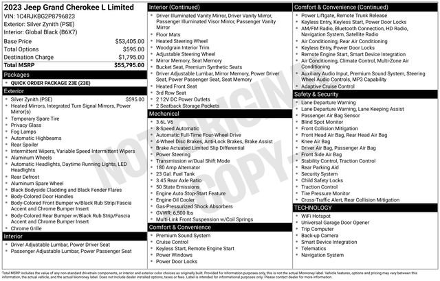 Certified 2023 Jeep Grand Cherokee L Limited AWD/4WD image 33