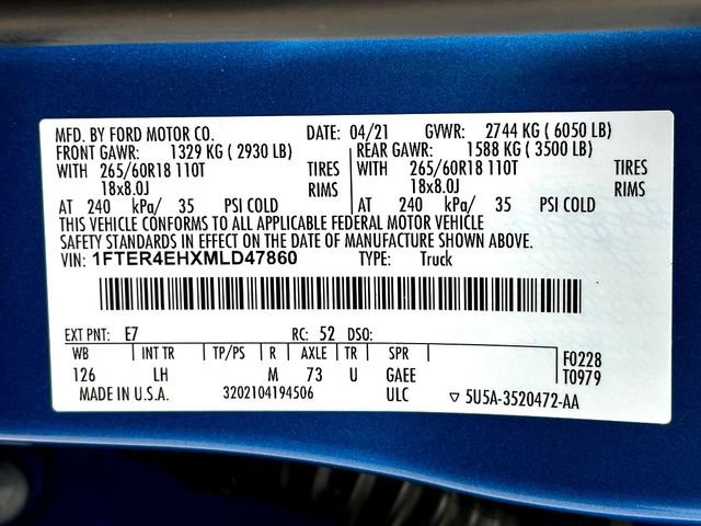 Used 2021 Ford Ranger XL w/ Equipment Group 101A High image 31