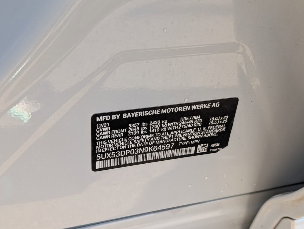 Used 2022 BMW X3 xDrive30i w/ M Sport Package 2 AWD/4WD image 22