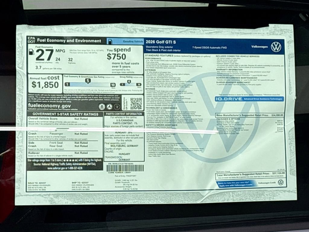 New 2026 Volkswagen GTI S image 24