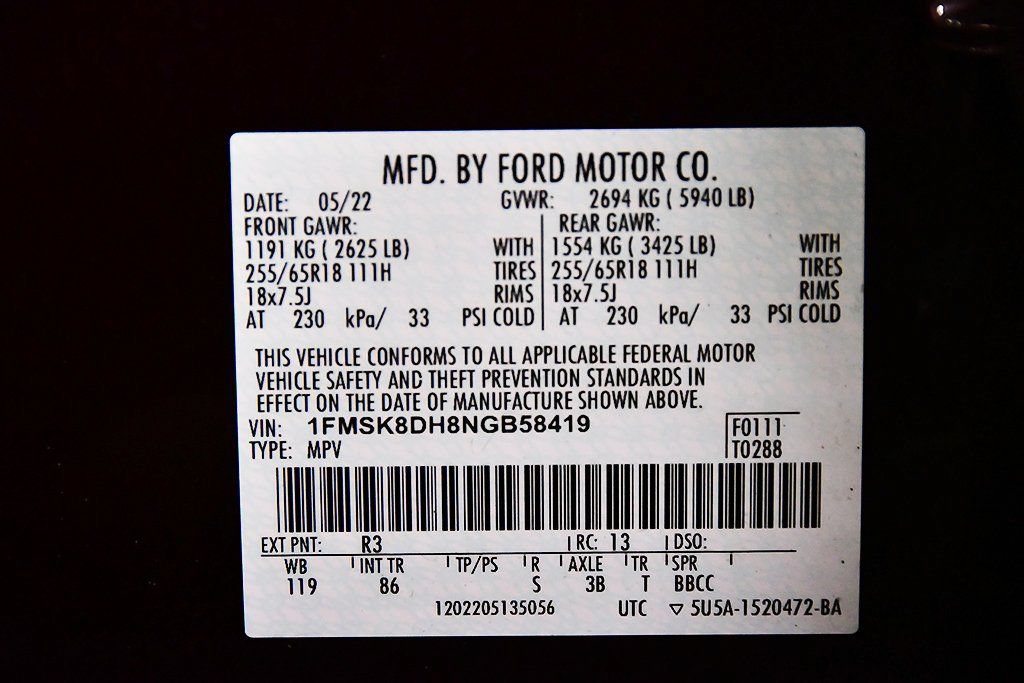Used 2022 Ford Explorer XLT AWD/4WD image 16