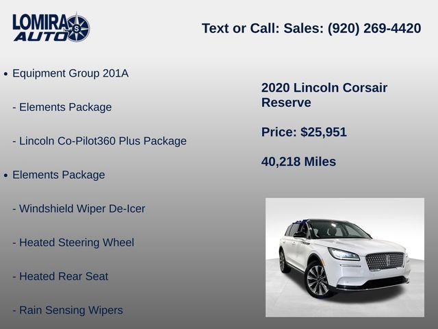 Used 2020 Lincoln Corsair Reserve w/ Equipment Group 201A AWD/4WD image 8