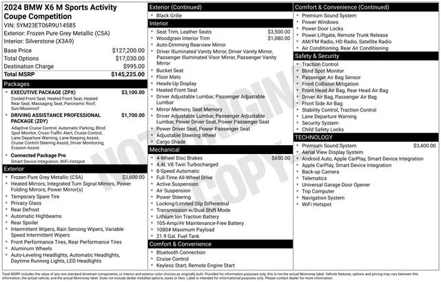 Used 2024 BMW X6 M Competition w/ Executive Package image 6