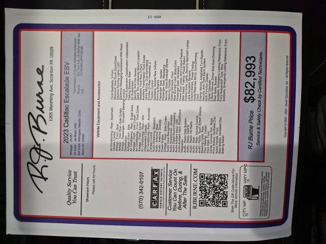 Certified 2023 Cadillac Escalade ESV Sport Platinum AWD/4WD image 28
