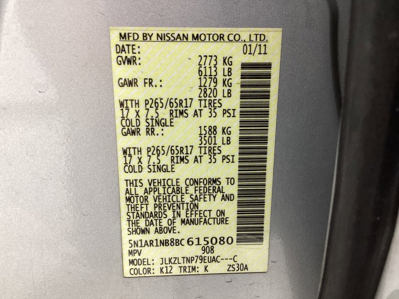 Used 2011 Nissan Pathfinder SV AWD/4WD image 20