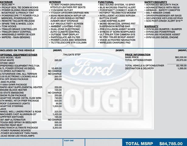 Certified 2020 Ford F350 King Ranch w/ King Ranch Ultimate Package image 2