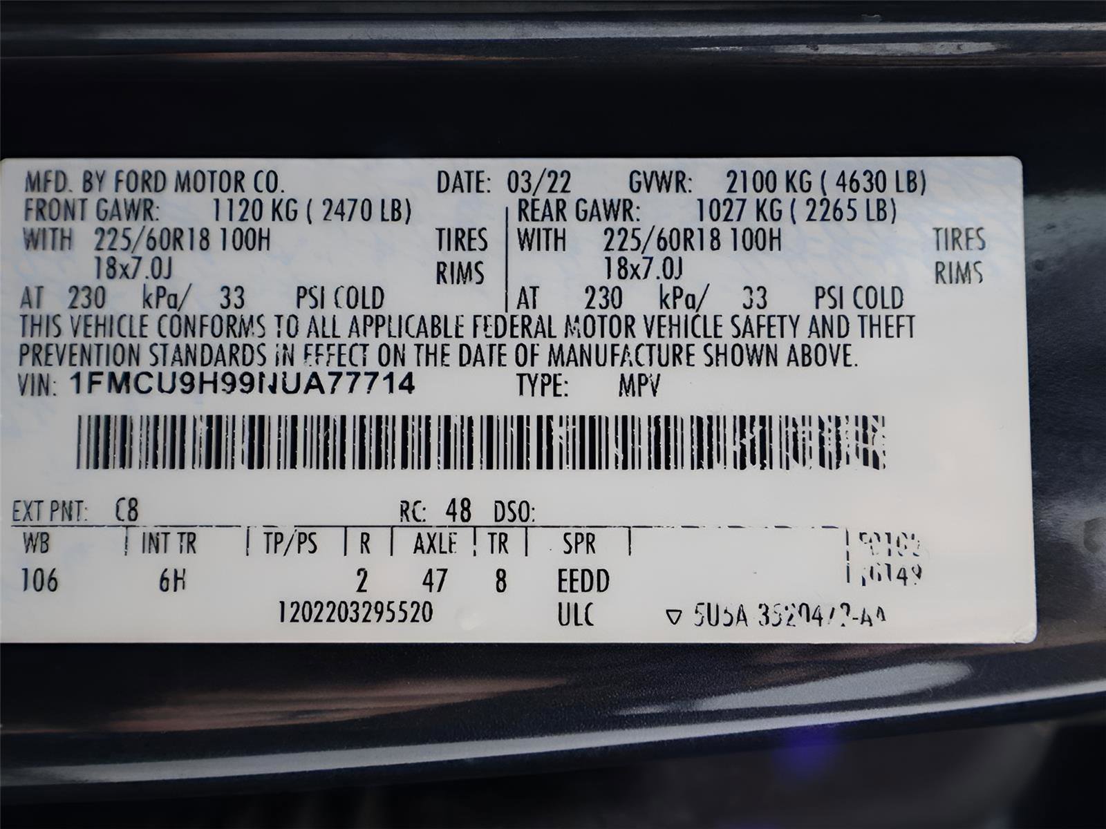 Used 2022 Ford Escape SEL w/ Technology Package image 52