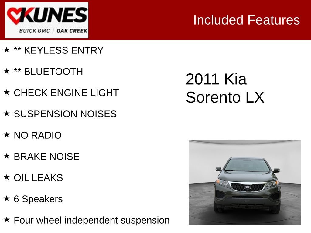Used 2011 Kia Sorento 2WD image 2