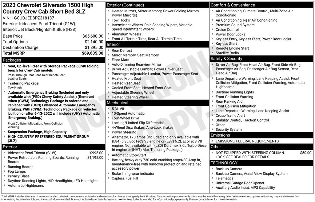 Used 2023 Chevrolet Silverado 1500 High Country image 26