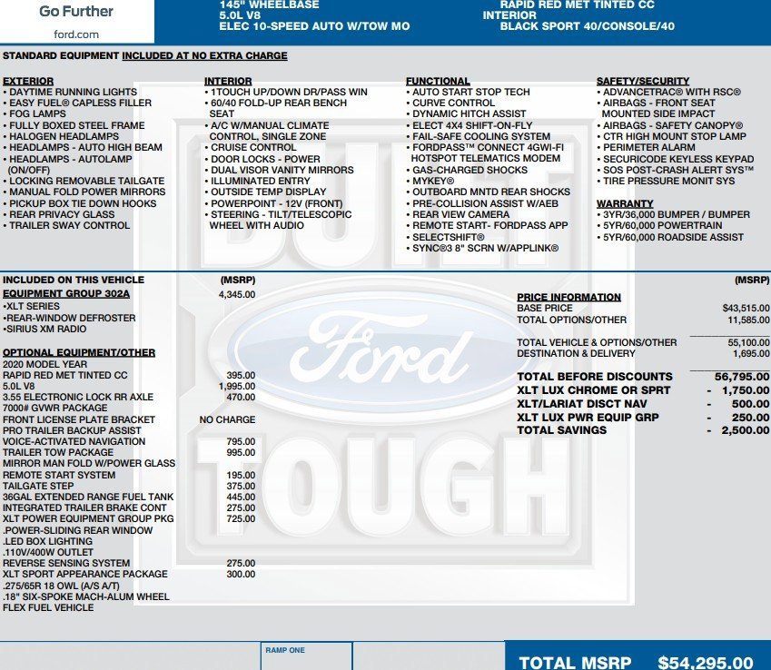 Used 2020 Ford F150 XLT w/ Equipment Group 302A Luxury image 2