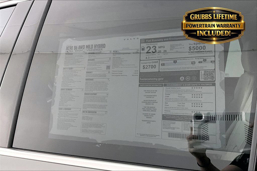 New 2026 Volvo XC90 B6 Ultra w/ Protection Package AWD/4WD image 45