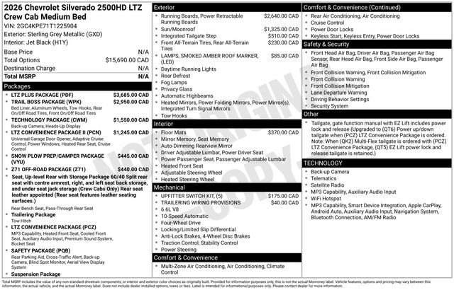 New 2026 Chevrolet Silverado 2500 LTZ w/ LTZ Plus Package AWD/4WD image 5