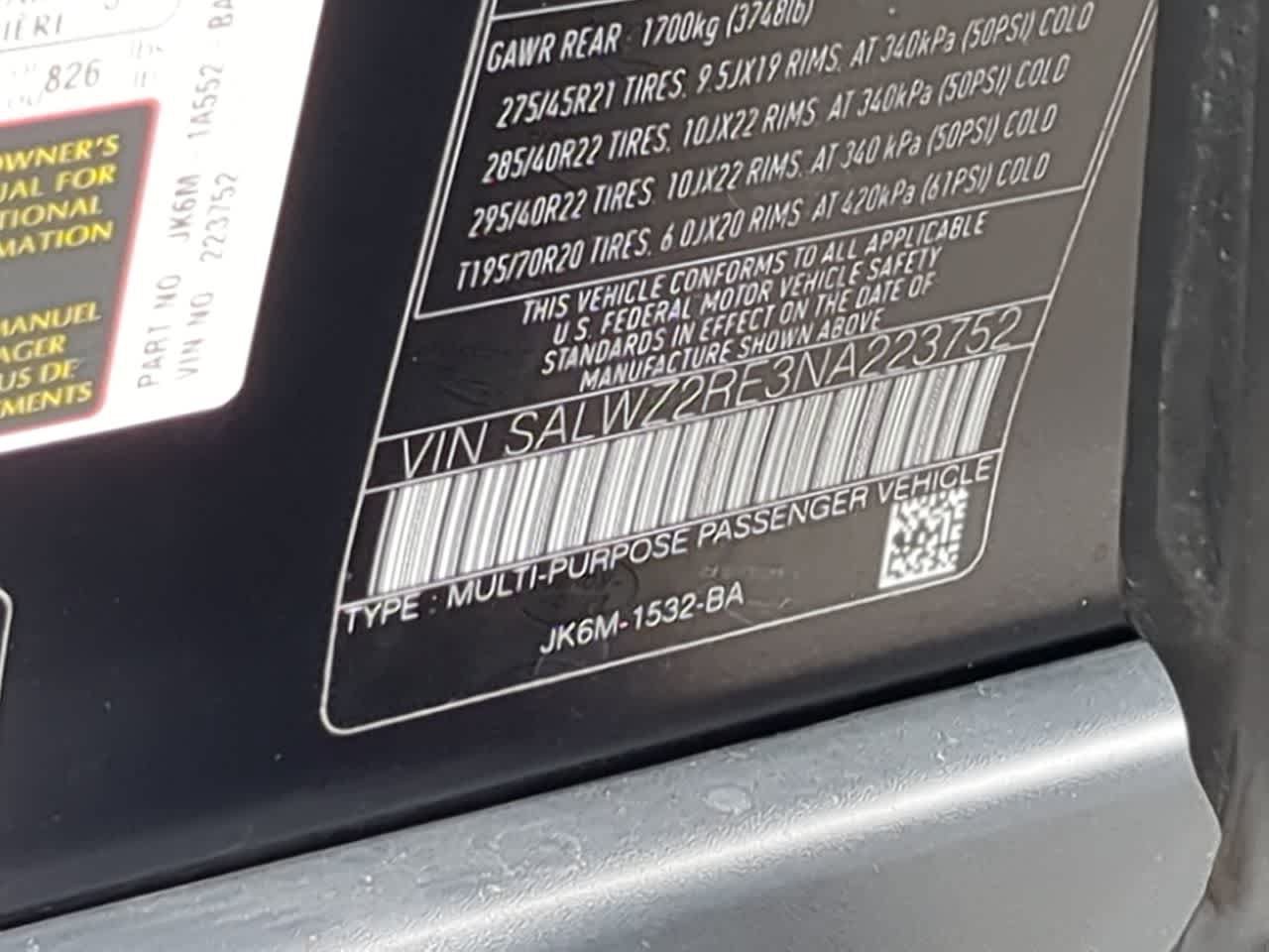 Certified 2022 Land Rover Range Rover Sport SVR AWD/4WD image 36