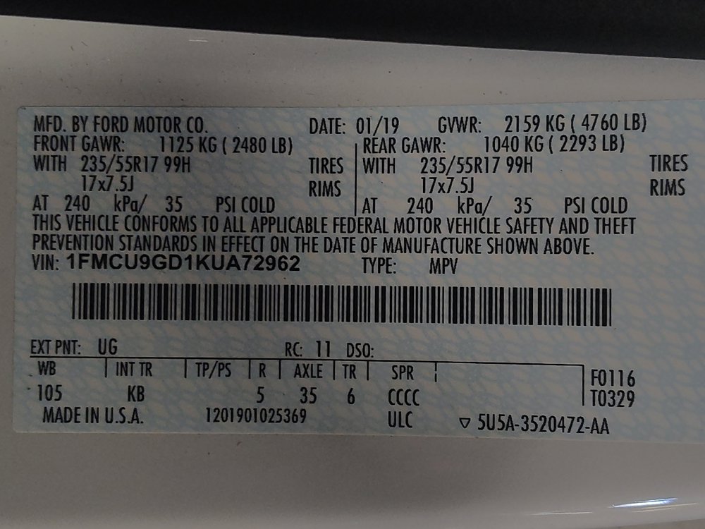 Used 2019 Ford Escape SE AWD/4WD image 33