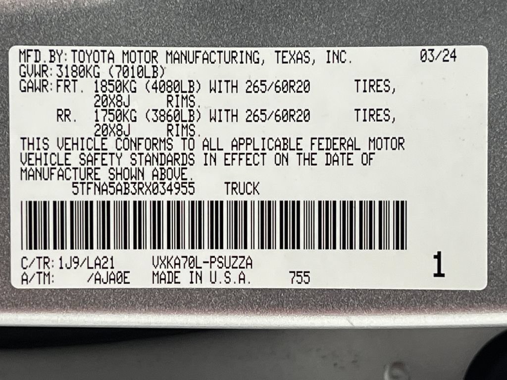 Used 2024 Toyota Tundra Platinum RWD image 76