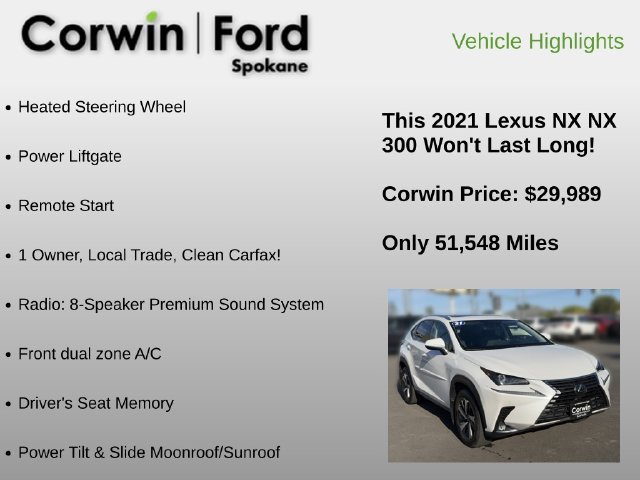 Used 2021 Lexus NX 300 AWD w/ Premium Package image 6
