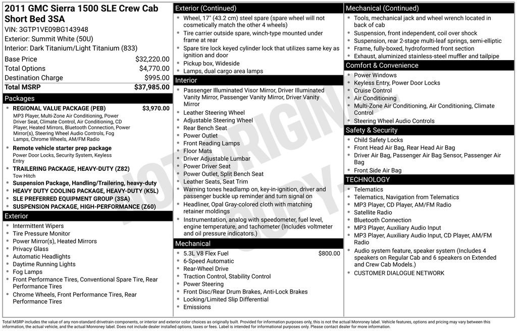 Used 2011 GMC Sierra 1500 SLE w/ Regional Value Package RWD image 25