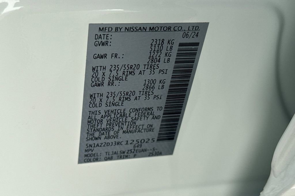 Used 2024 Nissan Murano Platinum w/ Cargo Package FWD image 29