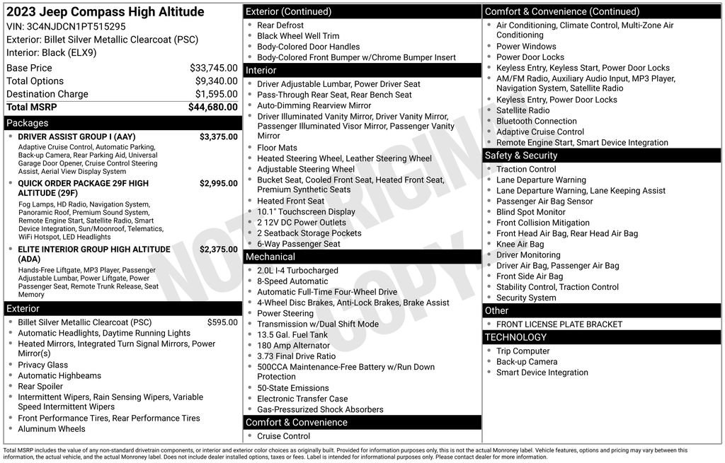 Used 2023 Jeep Compass High Altitude w/ Driver Assist Group I image 26