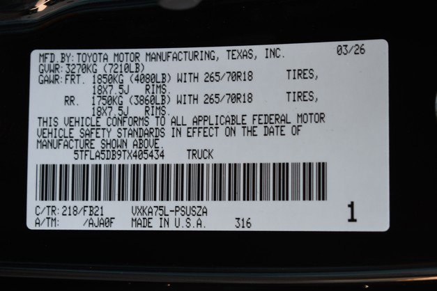 New 2026 Toyota Tundra SR5 AWD/4WD image 15