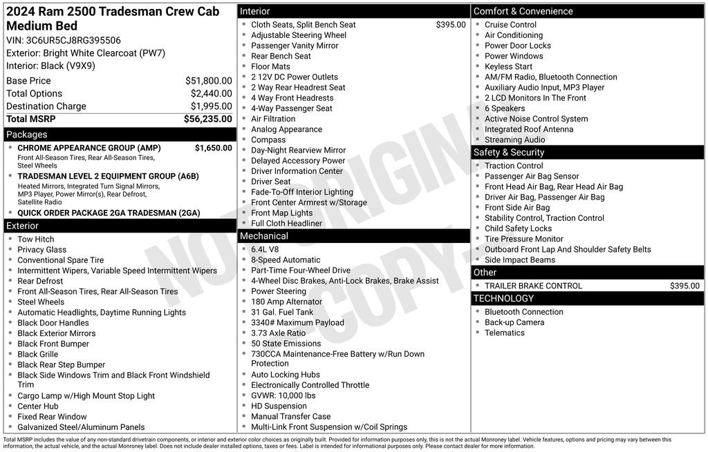 Used 2024 RAM 2500 Tradesman w/ Chrome Appearance Group image 5