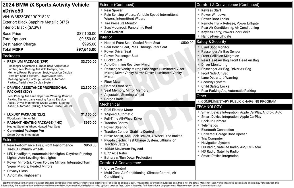 Certified 2024 BMW iX xDrive50 w/ Premium Package AWD/4WD image 24