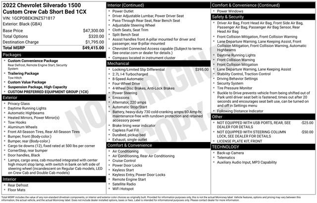 Certified 2022 Chevrolet Silverado 1500 Custom AWD/4WD image 5
