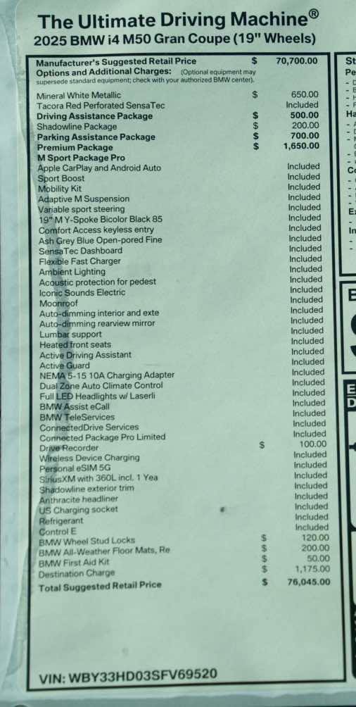 New 2025 BMW i4 M50 w/ Premium Package image 29