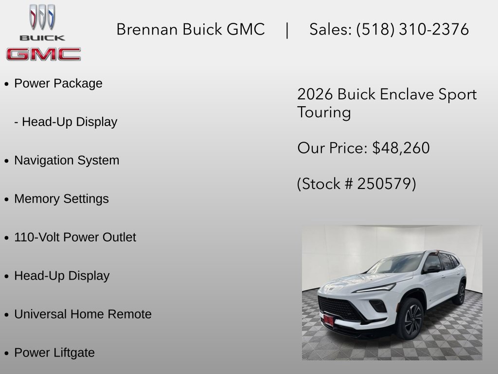 New 2026 Buick Enclave Sport Touring w/ Power Package AWD/4WD image 12