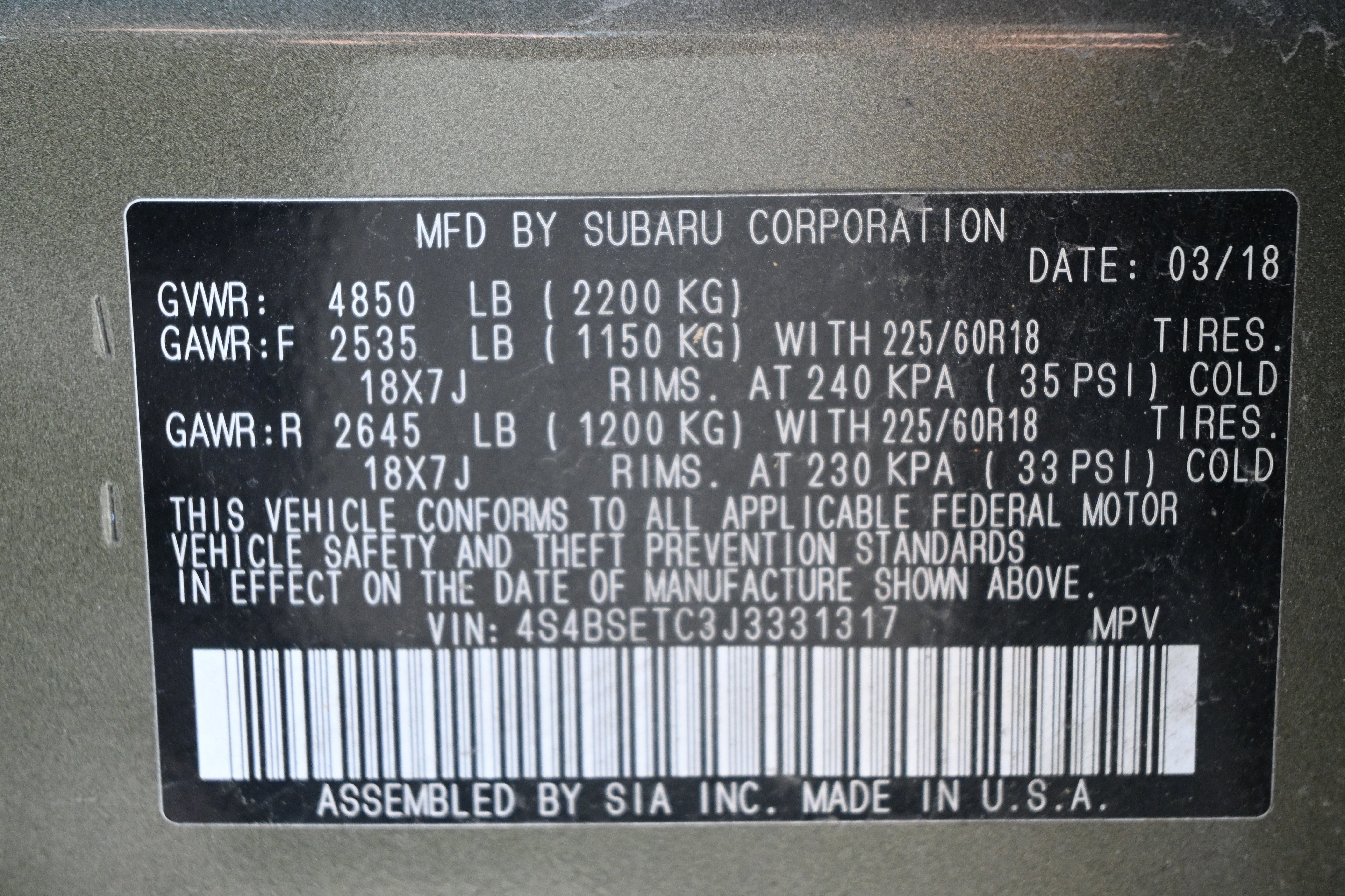 Used 2018 Subaru Outback 3.6R Touring w/ Popular Package #3 image 17