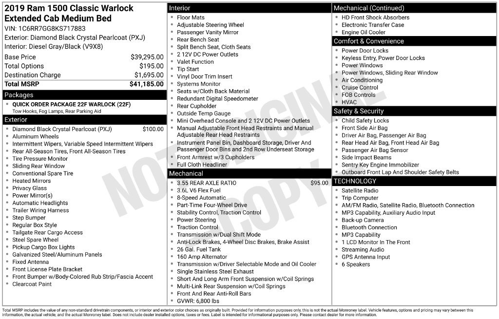 Certified 2019 RAM 1500 Warlock AWD/4WD image 7
