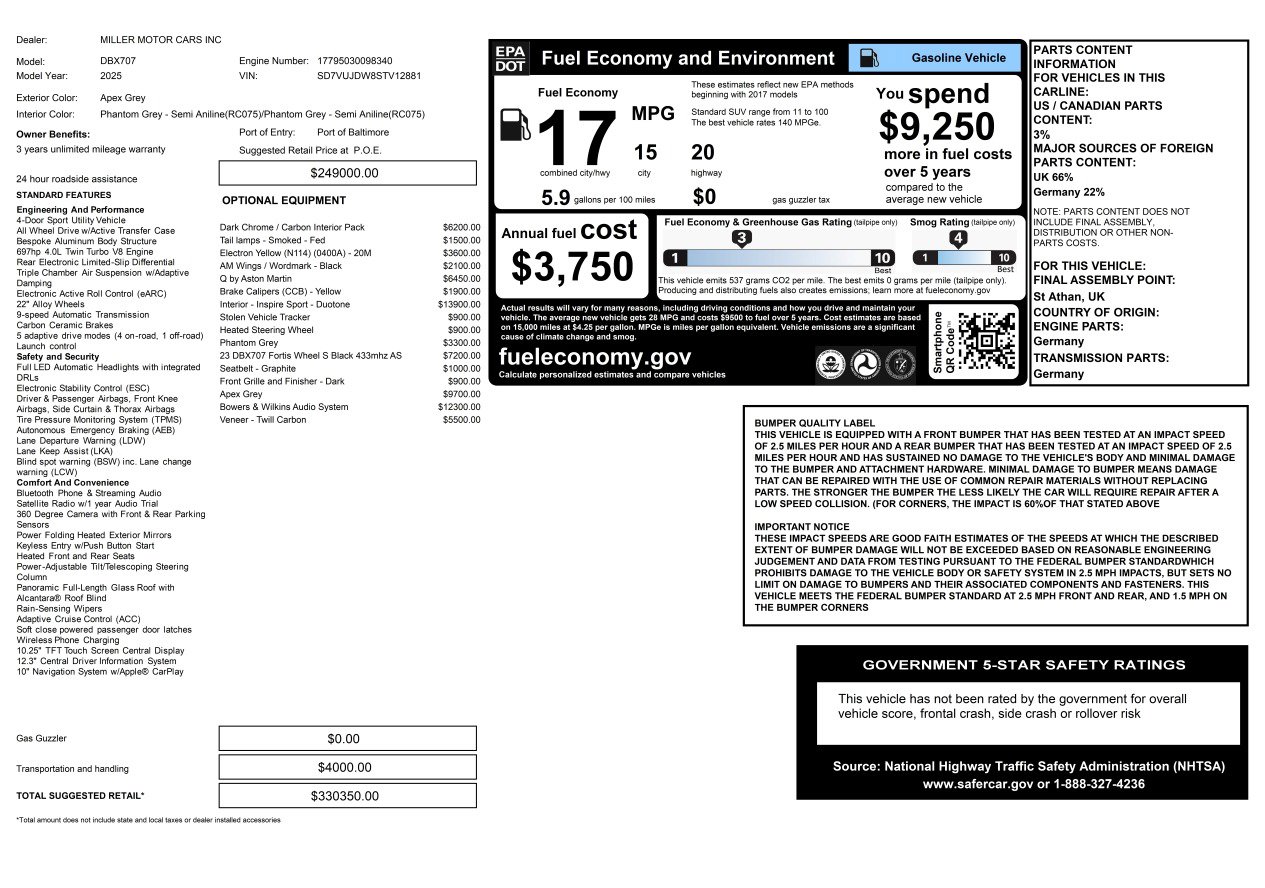 Used 2025 Aston Martin DBX 707 image 31