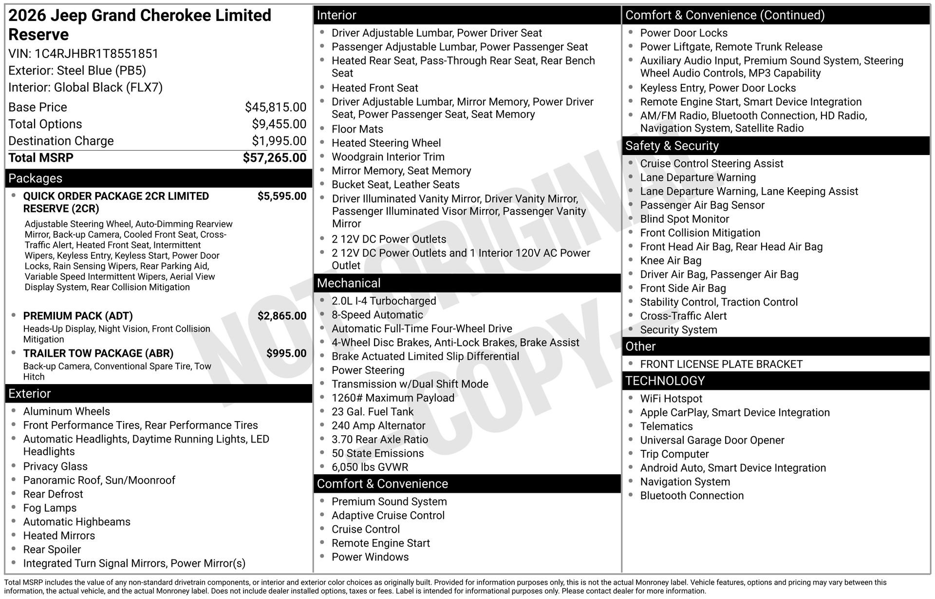 New 2026 Jeep Grand Cherokee Limited image 1