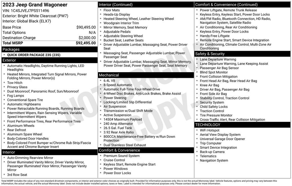 Used 2023 Jeep Grand Wagoneer 4WD image 66