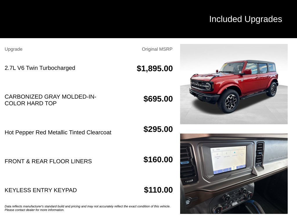 Used 2022 Ford Bronco Outer Banks AWD/4WD image 7