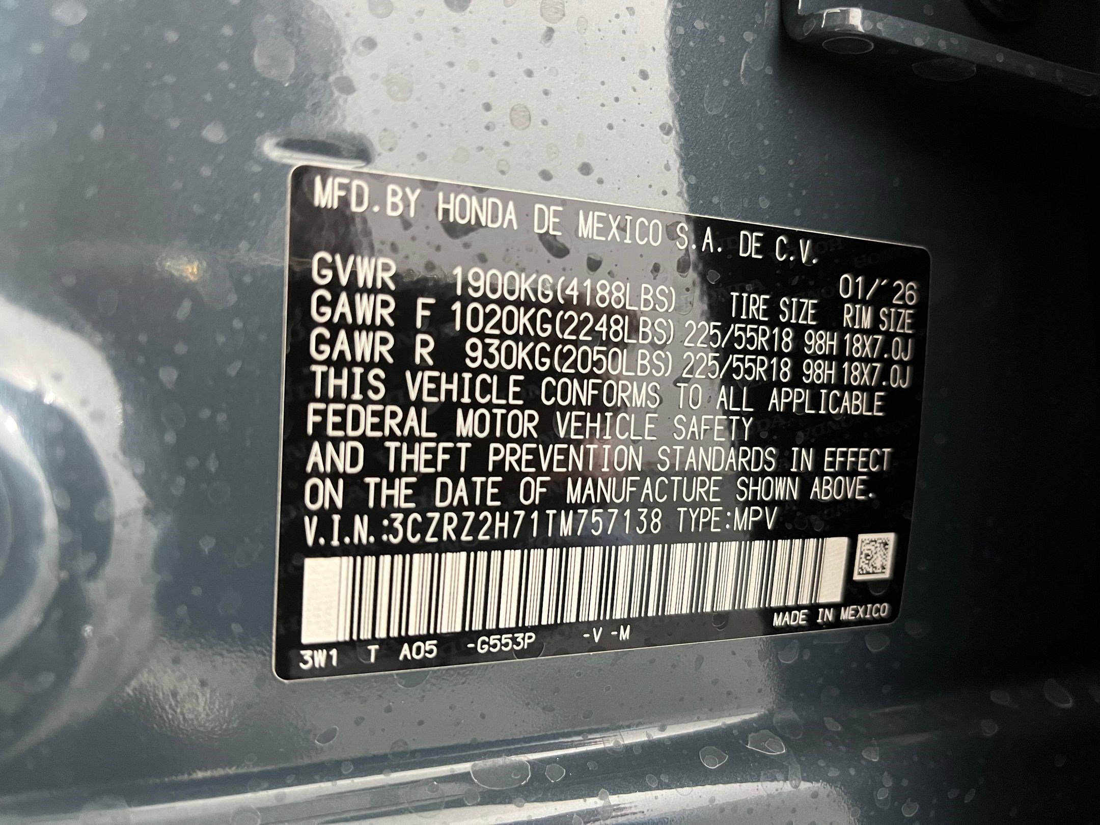 New 2026 Honda HR-V EX-L image 18