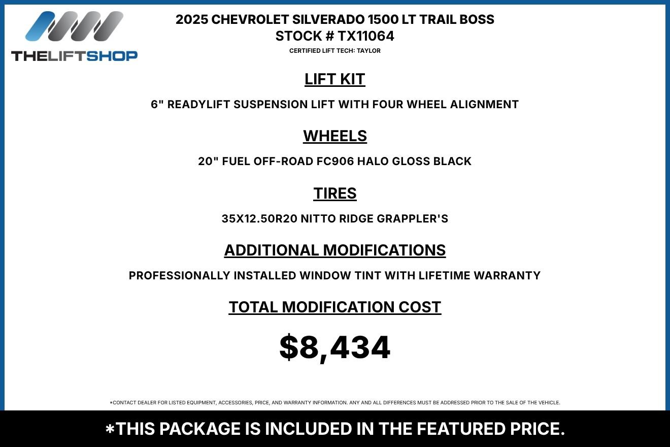 Used 2025 Chevrolet Silverado 1500 LT Trail Boss w/ Convenience Package II AWD/4WD image 2