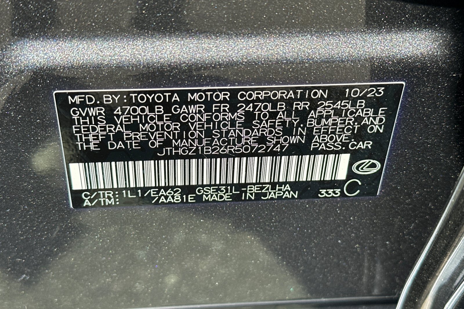 Certified 2024 Lexus IS 350 F Sport RWD image 27