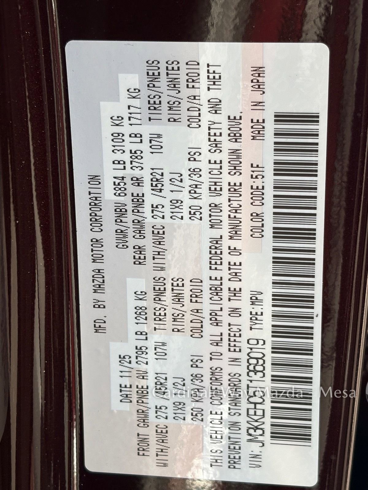 New 2026 MAZDA CX-90 3.3 Turbo S w/ Premium Plus image 21