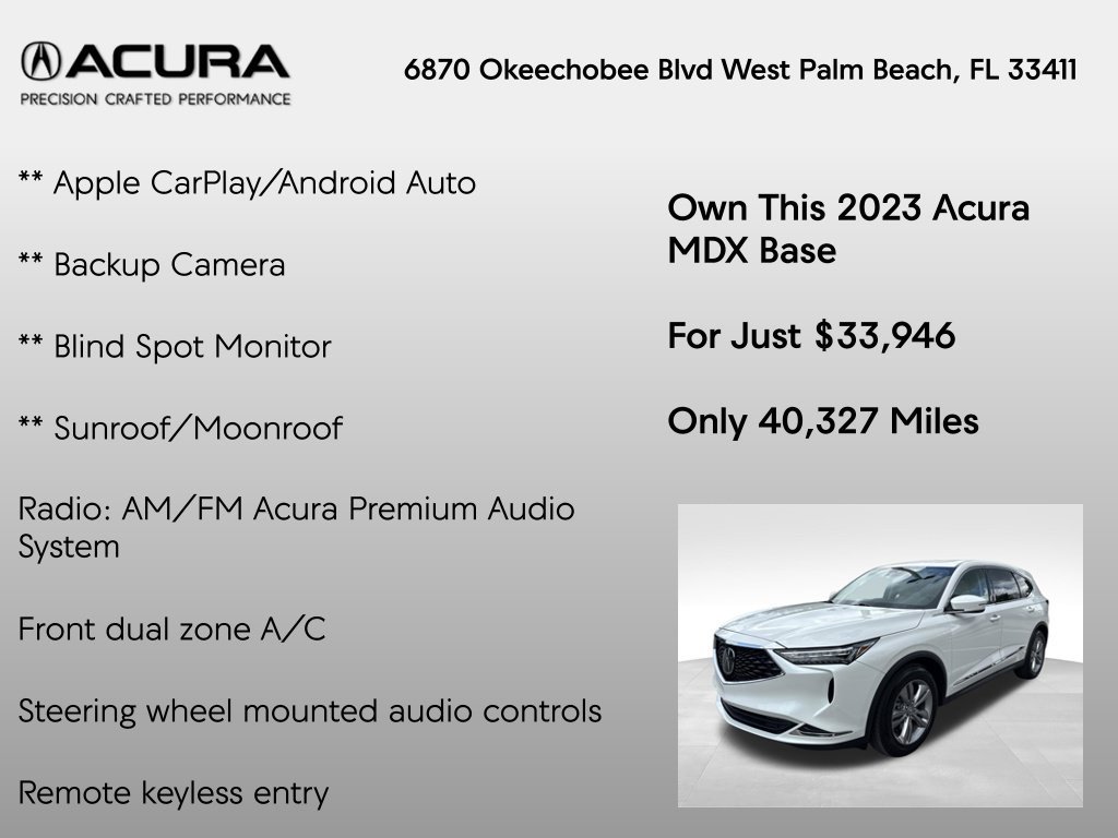 Certified 2023 Acura MDX FWD image 7