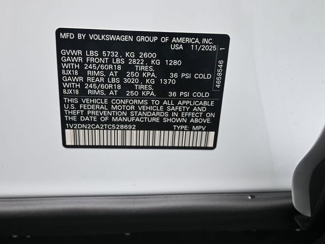 New 2026 Volkswagen Atlas SE image 20