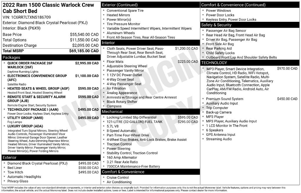 Used 2022 RAM 1500 Warlock AWD/4WD image 43