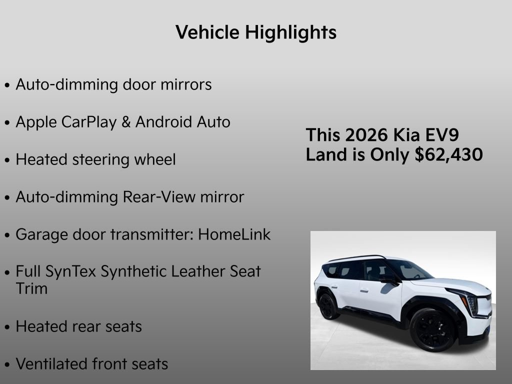 New 2026 Kia EV9 Land w/ Nightfall Edition Package AWD/4WD image 36