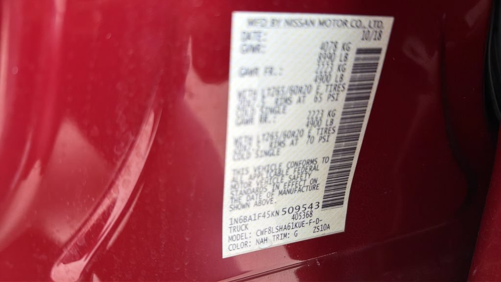 Used 2019 Nissan Titan SV w/ SV Convenience Package AWD/4WD image 22