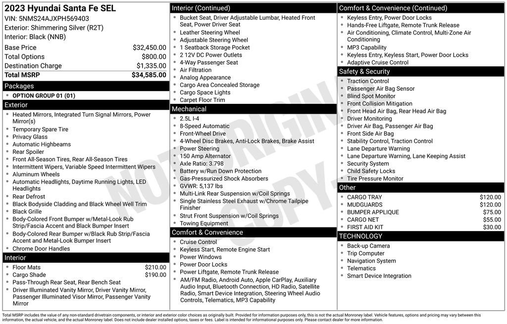 Certified 2023 Hyundai Santa Fe SEL image 7